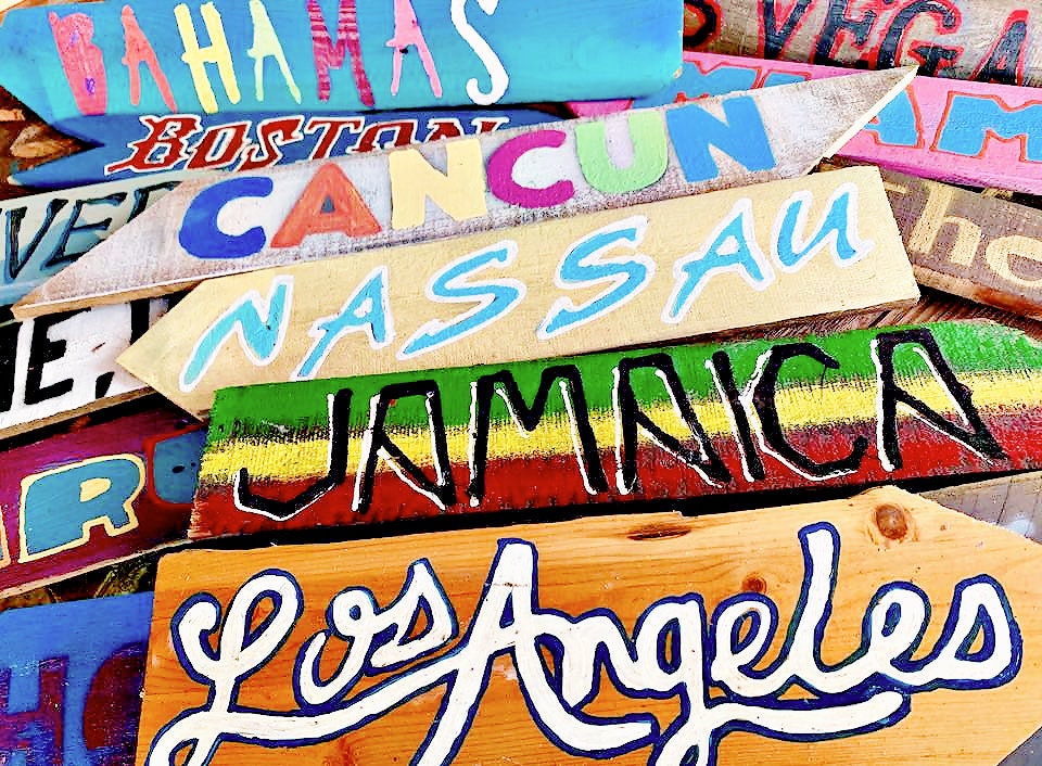 Tiki Bar Sign Beach House Decor | Wood Arrows | Tiki Decor | Directional Signs | Coastal Custom Beach Signs | Wooden Sign