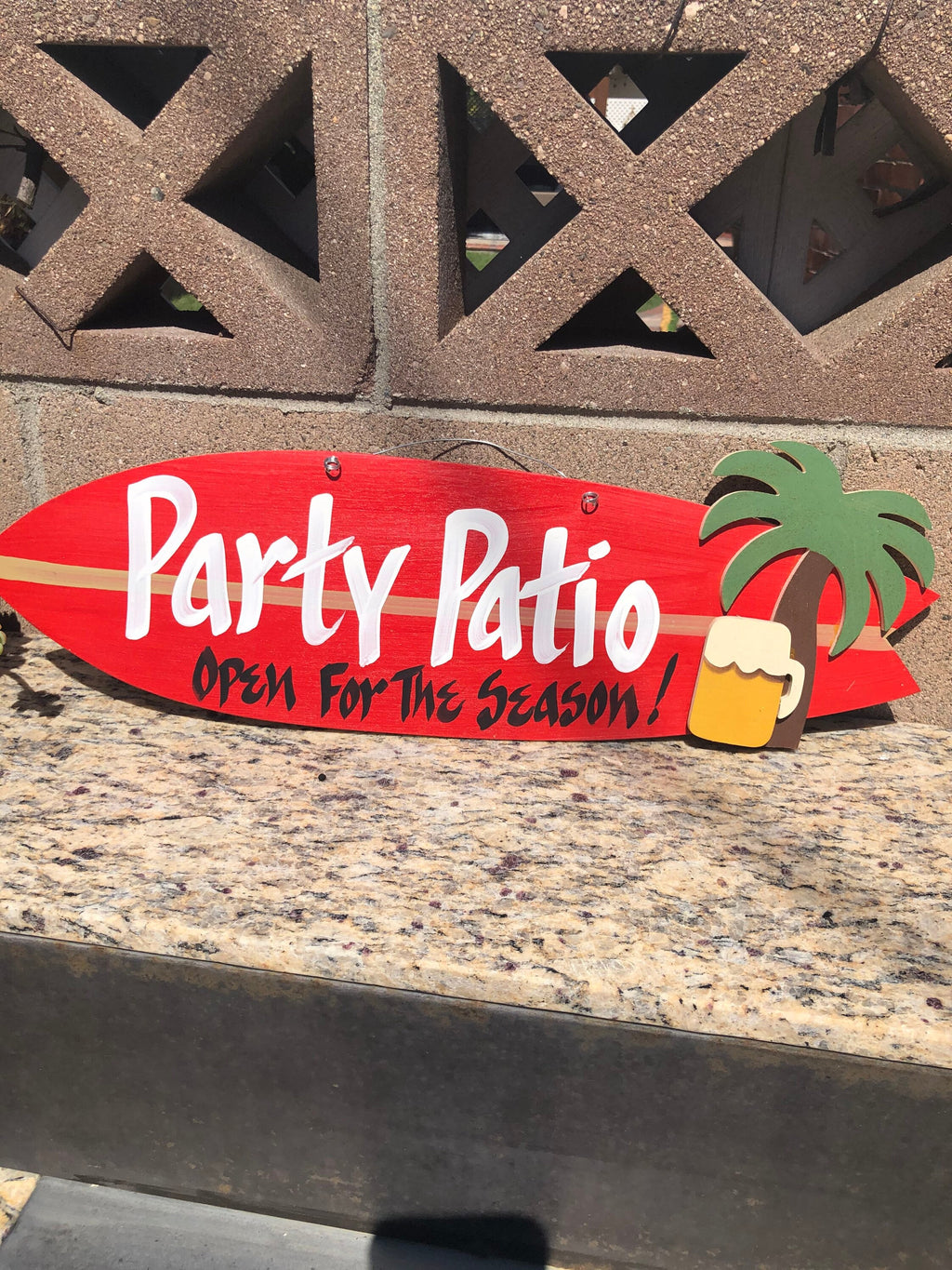 Personalized Handmade Surfboard Sign