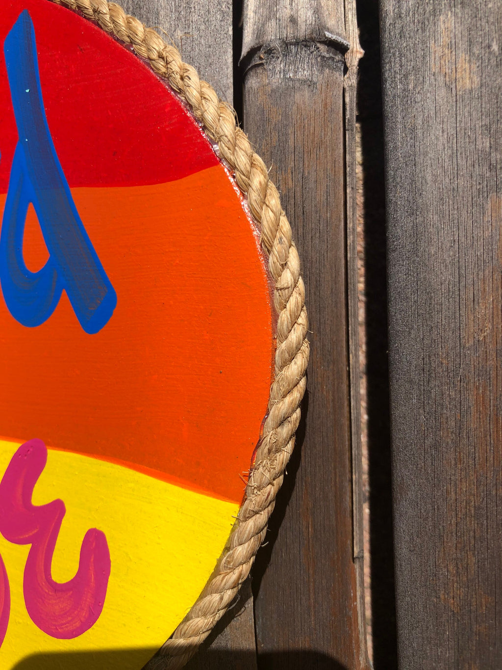 Backyard Paradise Hand Painted Wood Wall Hanger sign Personalized Tiki Bar Sign Outdoor Tropical Decor Deck Patio Handmade Sign Custom Signs
