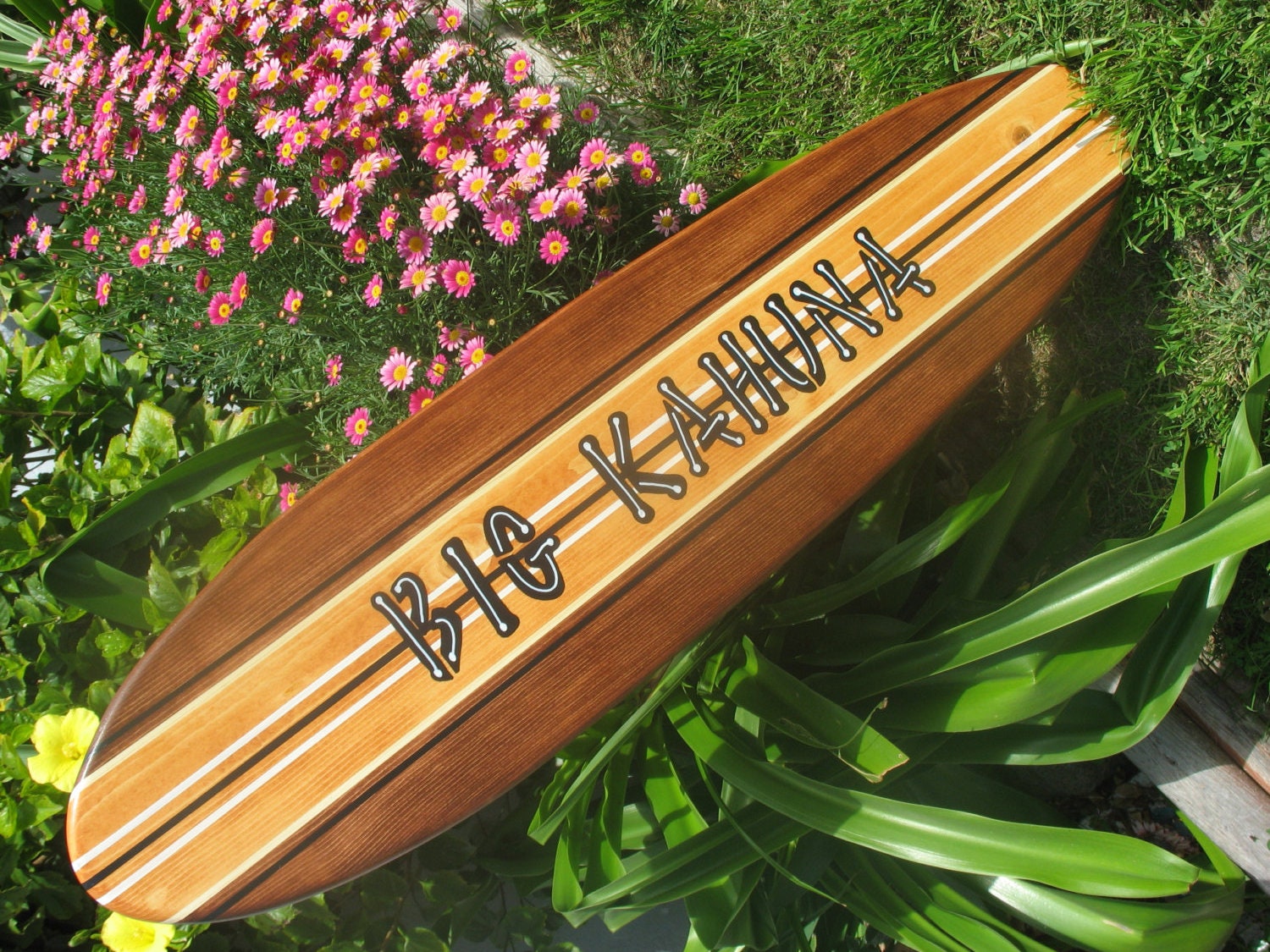 Tiki Beach Decorative Longboard Wood Board