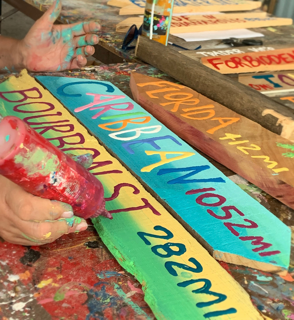 Tiki Bar Sign Beach House Decor | Wood Arrows | Tiki Decor | Directional Signs | Coastal Custom Beach Signs | Wooden Sign