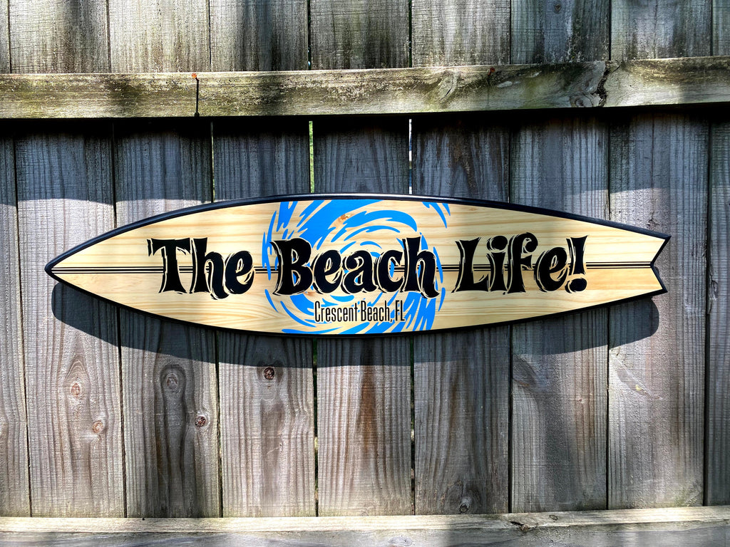 Personalized Surfboard Tiki Bar Decor