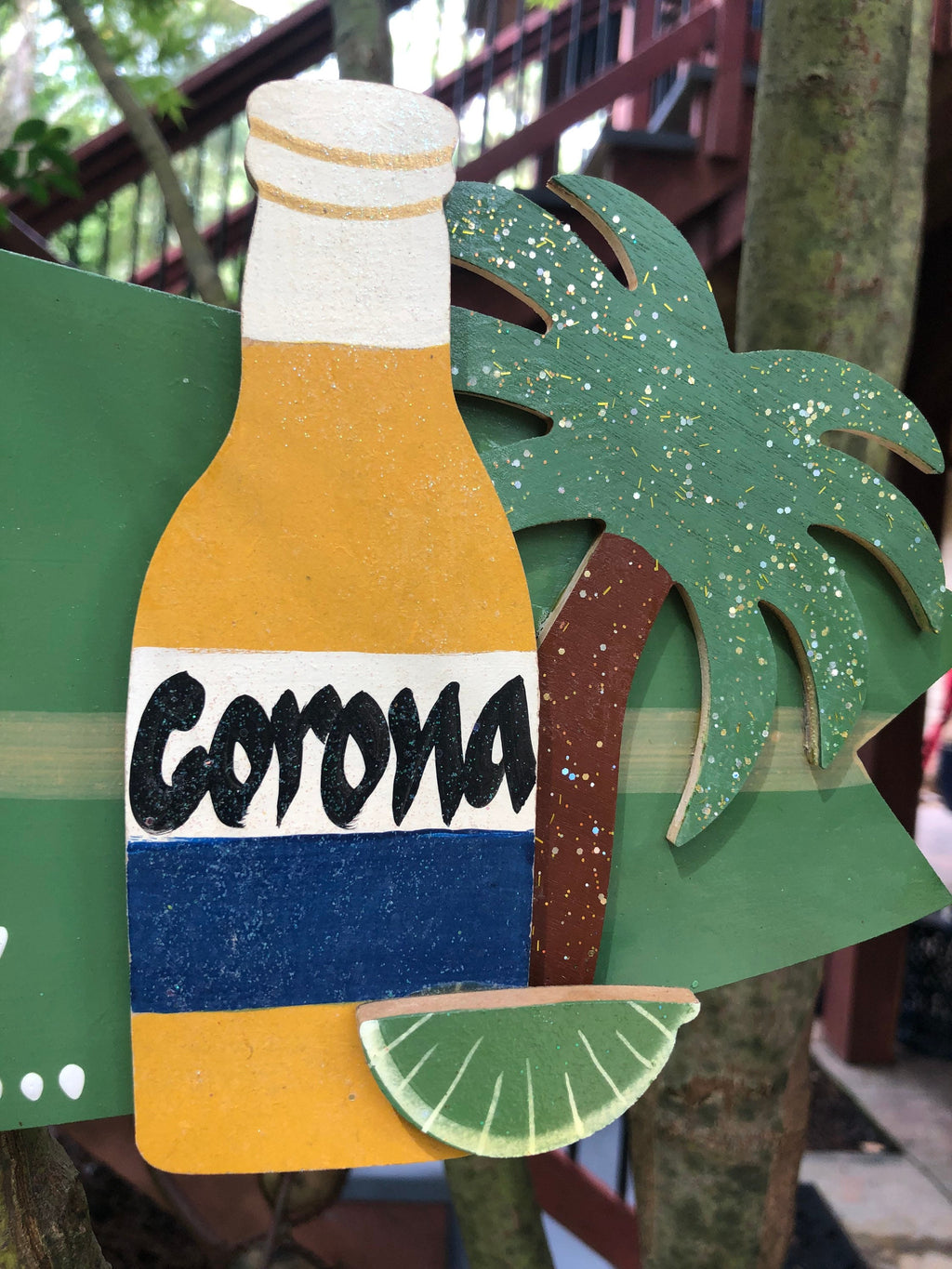 Personalized Wood Surfboard Hanging