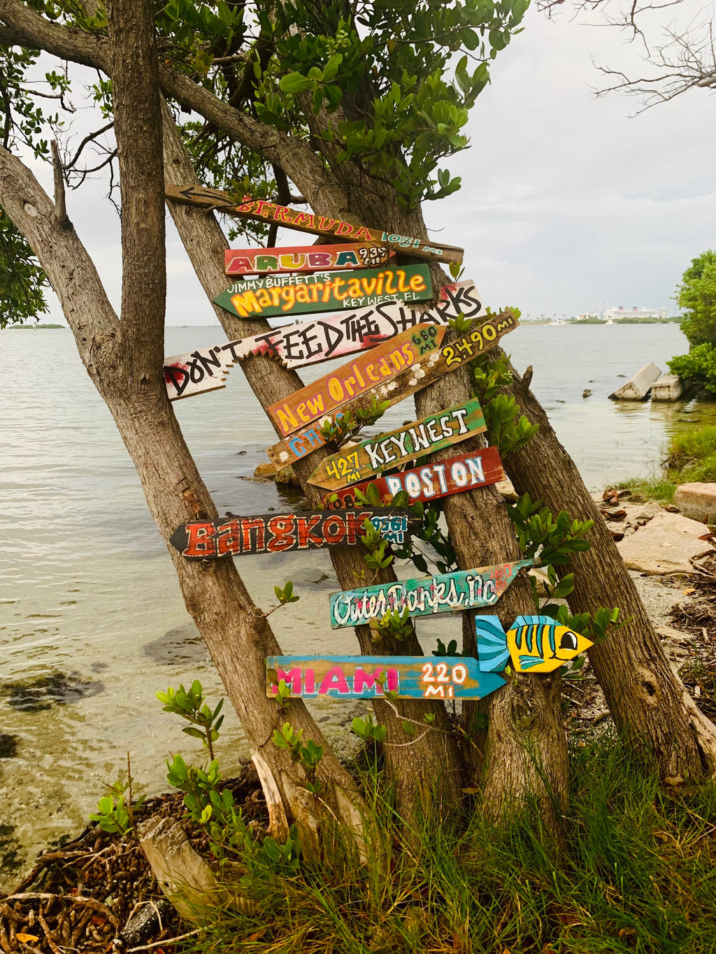 Tiki Bar Sign Beach House Decor | Wood Arrows | Tiki Decor | Directional Signs | Coastal Custom Beach Signs | Wooden Sign
