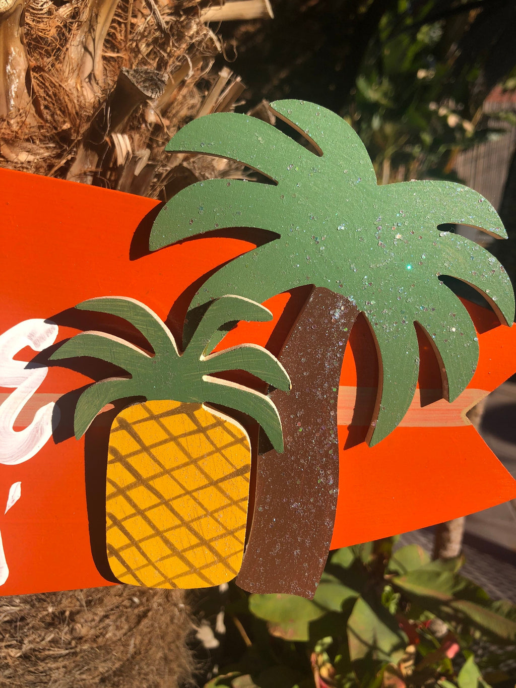 Porch Paradise Custom Surfboard Wall Hanging