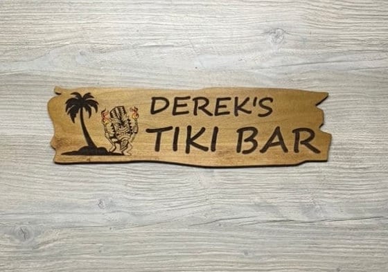 Personalized Tiki Bar Wooden sign