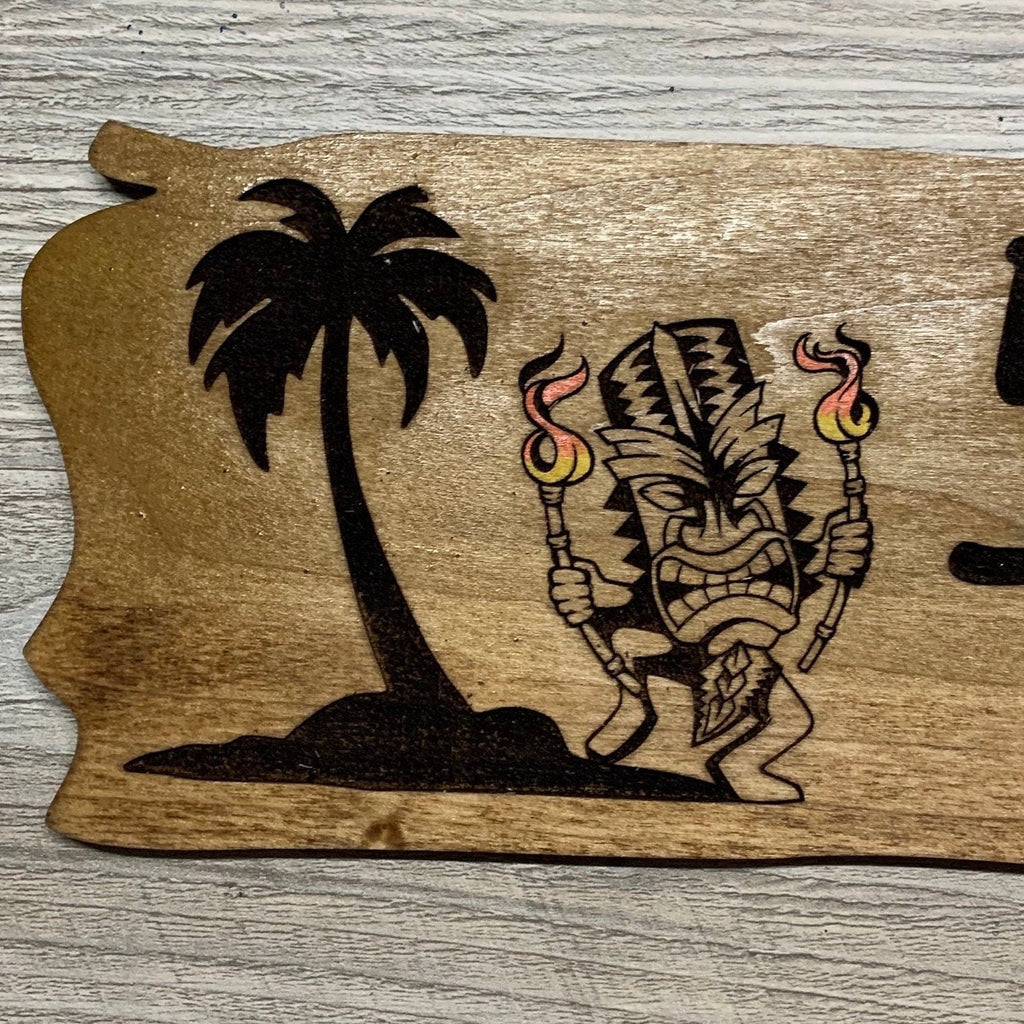Personalized Tiki Bar Wooden sign