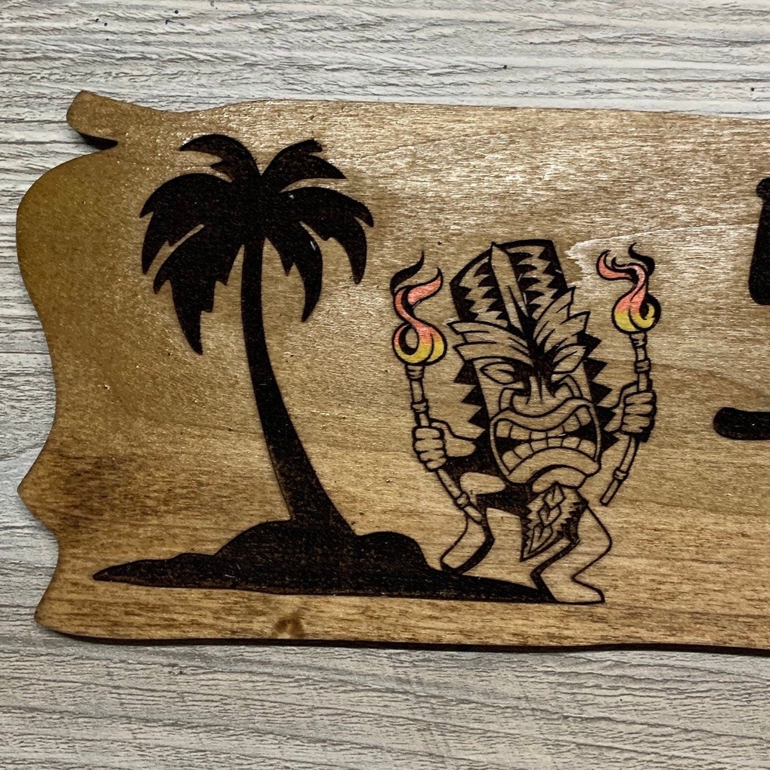 Personalized Tiki Bar Wooden sign
