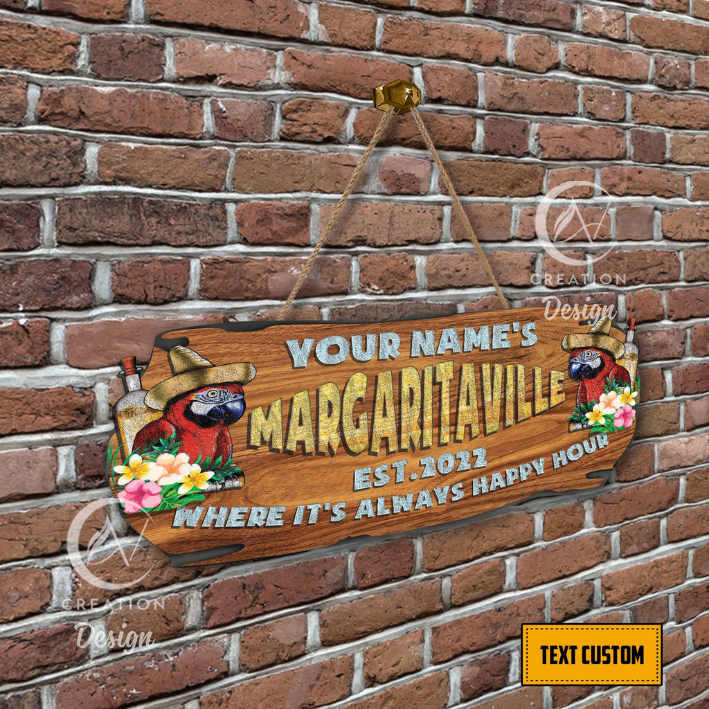 Personalized Gift Tiki Bar Margaritaville Wood Sign Pool Bar Wooden Sign Tiki Bar Sign Tiki Lounge Beach House Decor Tiki Room Home Bar Sign