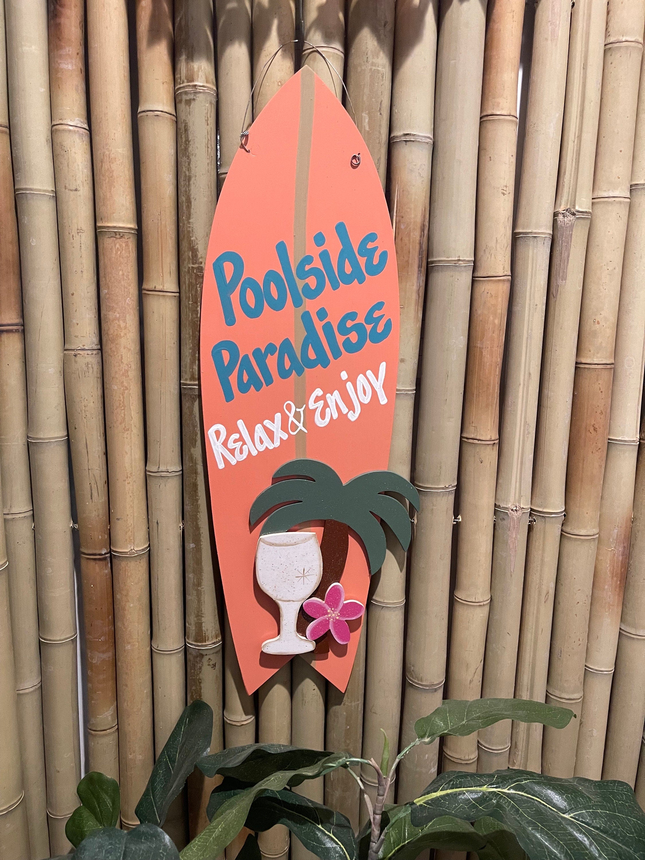 Handmade Coral Poolside Paradise Decor