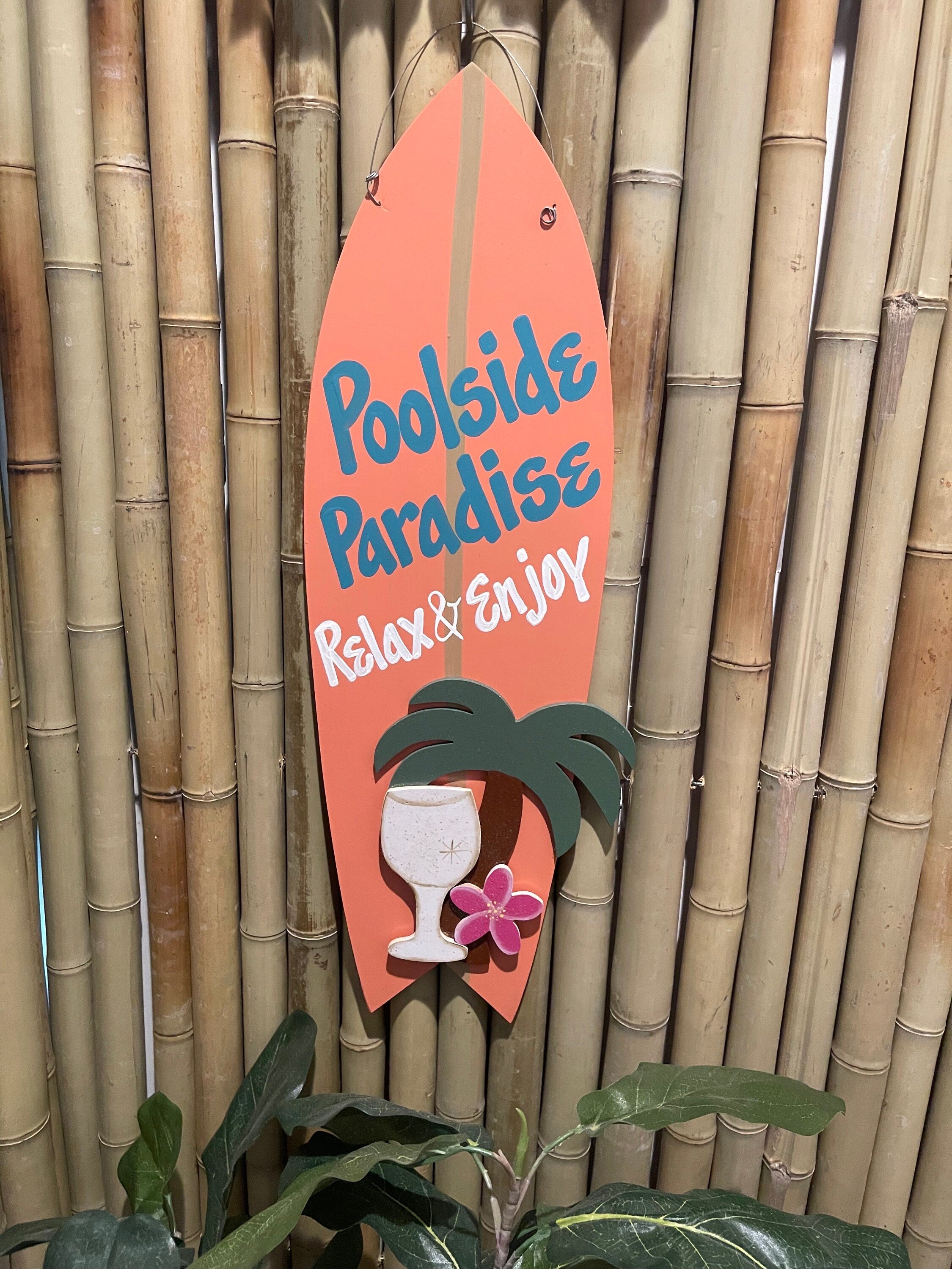 Handmade Coral Poolside Paradise Decor