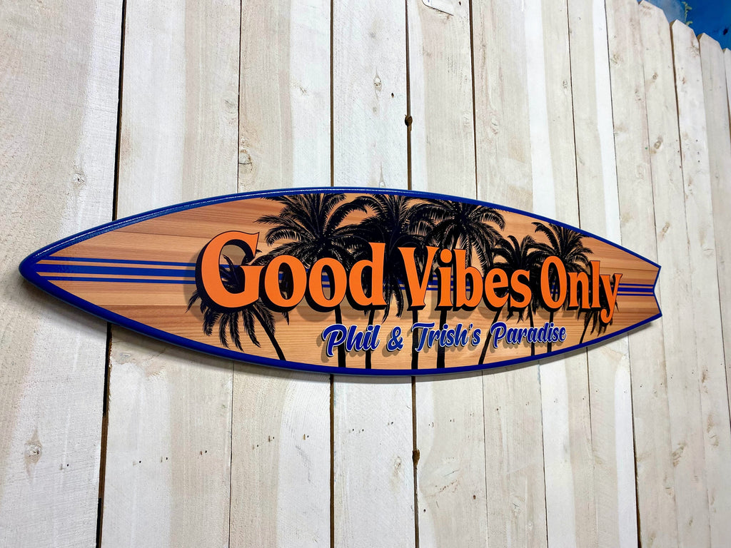 Surfboard Poolside Signs, customized sign perfect for coastal, beach and tiki bar decor, surf gifts, outdoor signs, wall decor, gift ideas