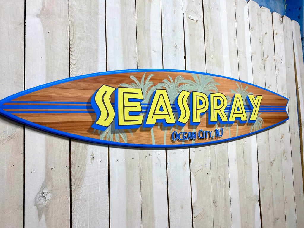 Surfboard Poolside Signs, customized sign perfect for coastal, beach and tiki bar decor, surf gifts, outdoor signs, wall decor, gift ideas