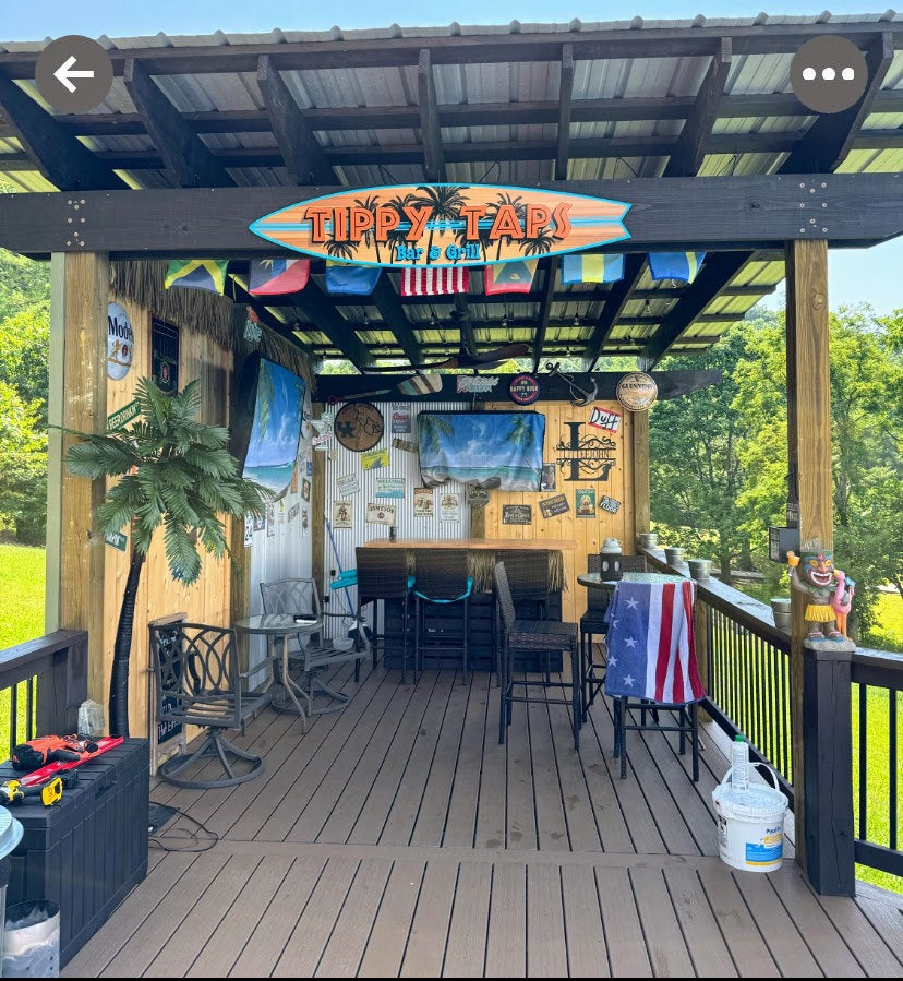 Surfboard Poolside Signs, customized sign perfect for coastal, beach and tiki bar decor, surf gifts, outdoor signs, wall decor, gift ideas