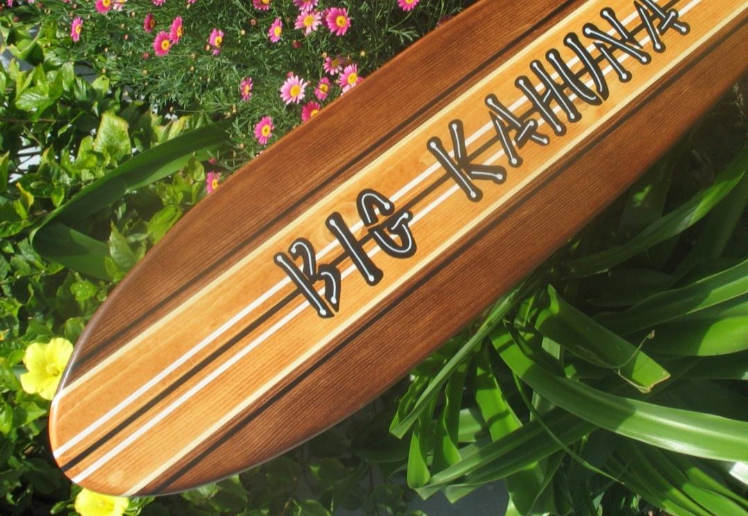 Tiki Beach Decorative Longboard Wood Board