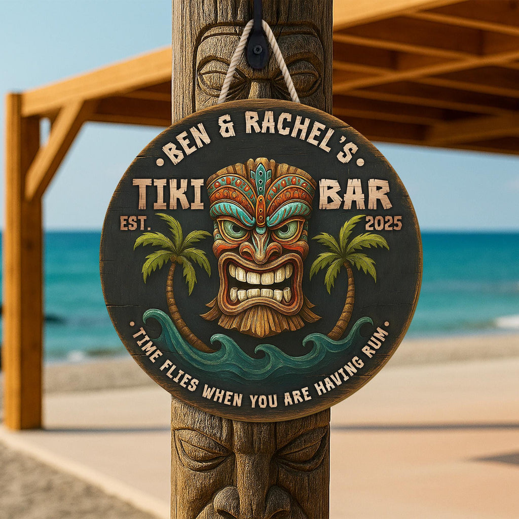 Personalized Tiki Bar Sign, Tiki Lounge Sign, Tiki Decorations, Bar Decor, Summer Gift, Pool Bar, Summer Decor