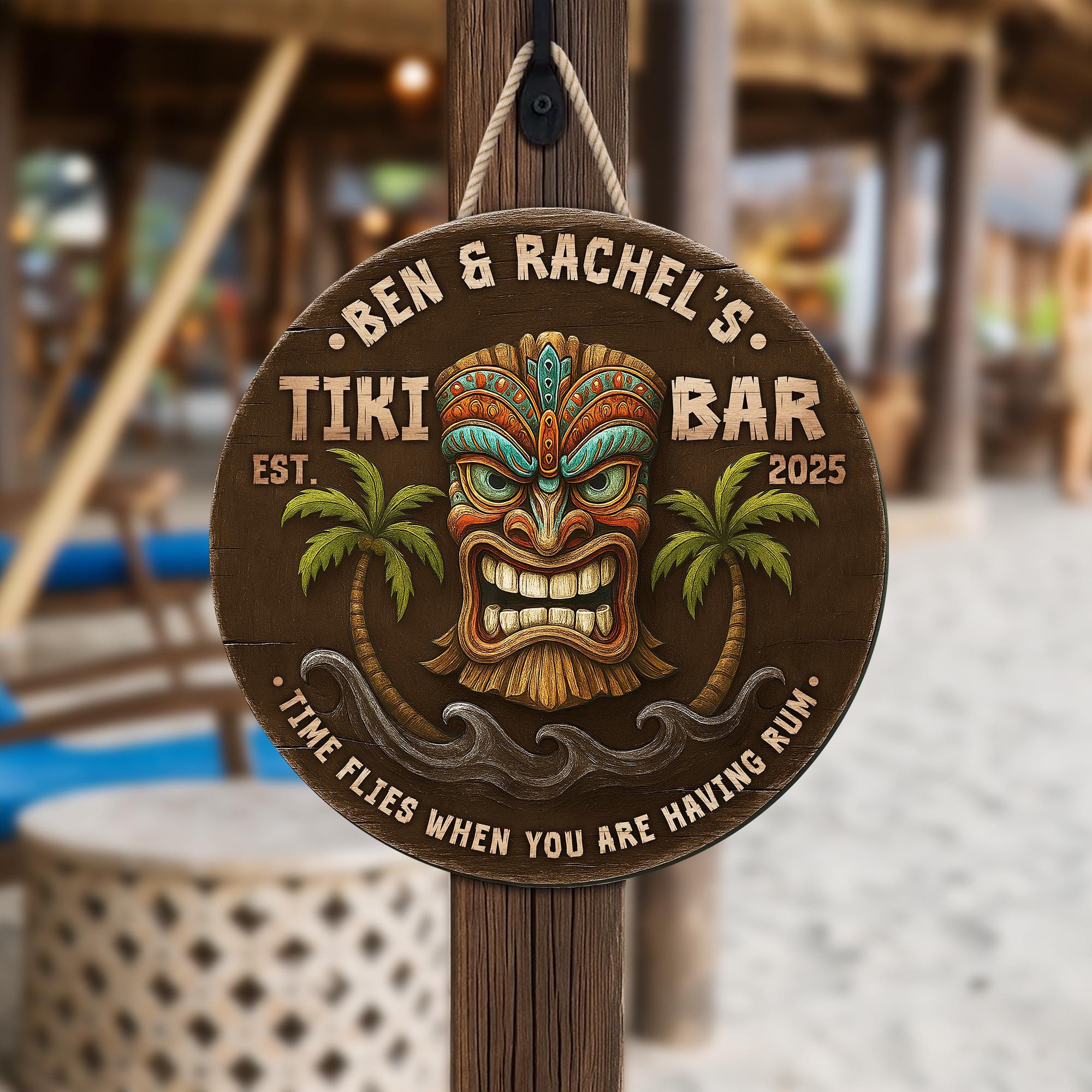 Personalized Tiki Bar Sign, Tiki Lounge Sign, Tiki Decorations, Bar Decor, Summer Gift, Pool Bar, Summer Decor