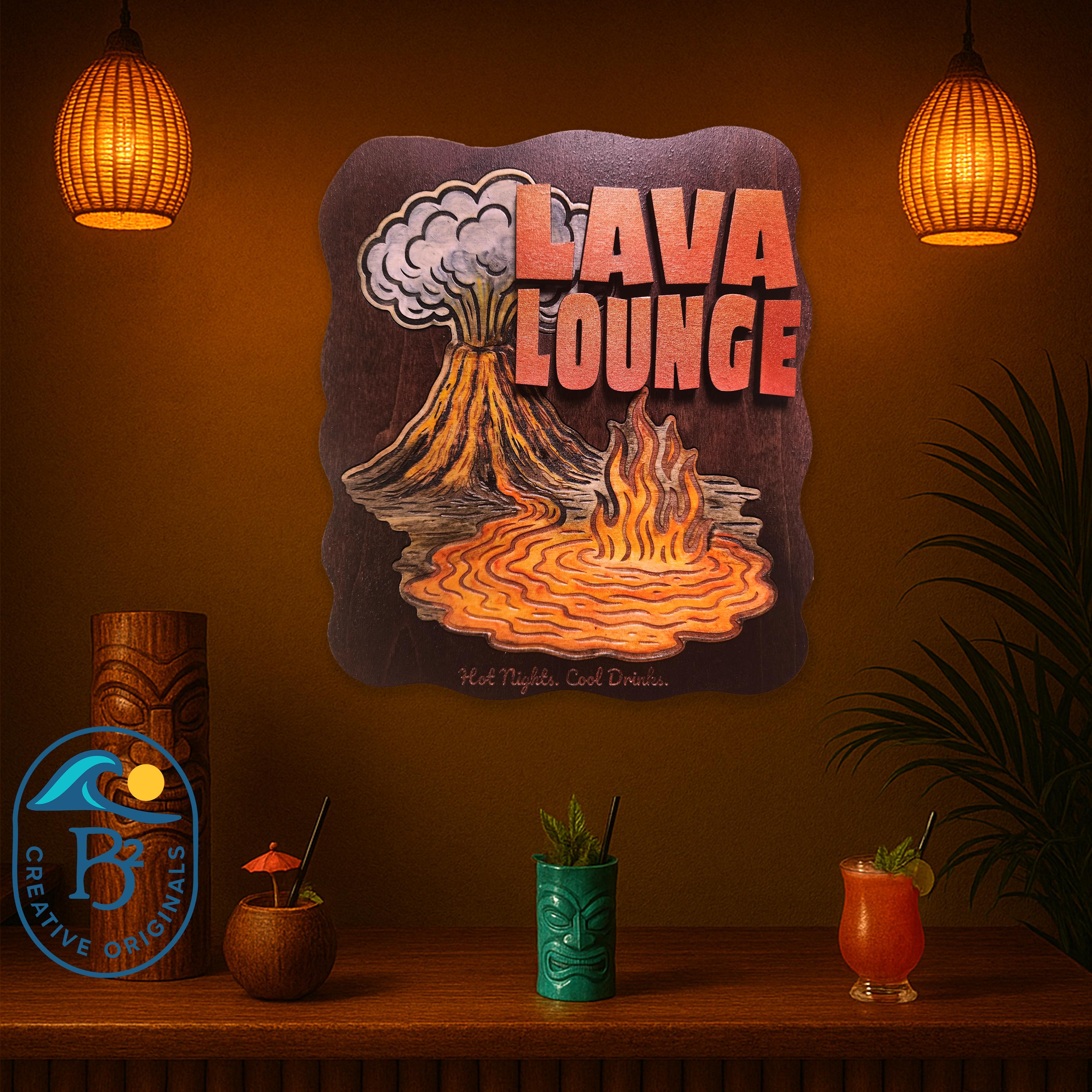 Lava Lounge Tiki Bar Sign